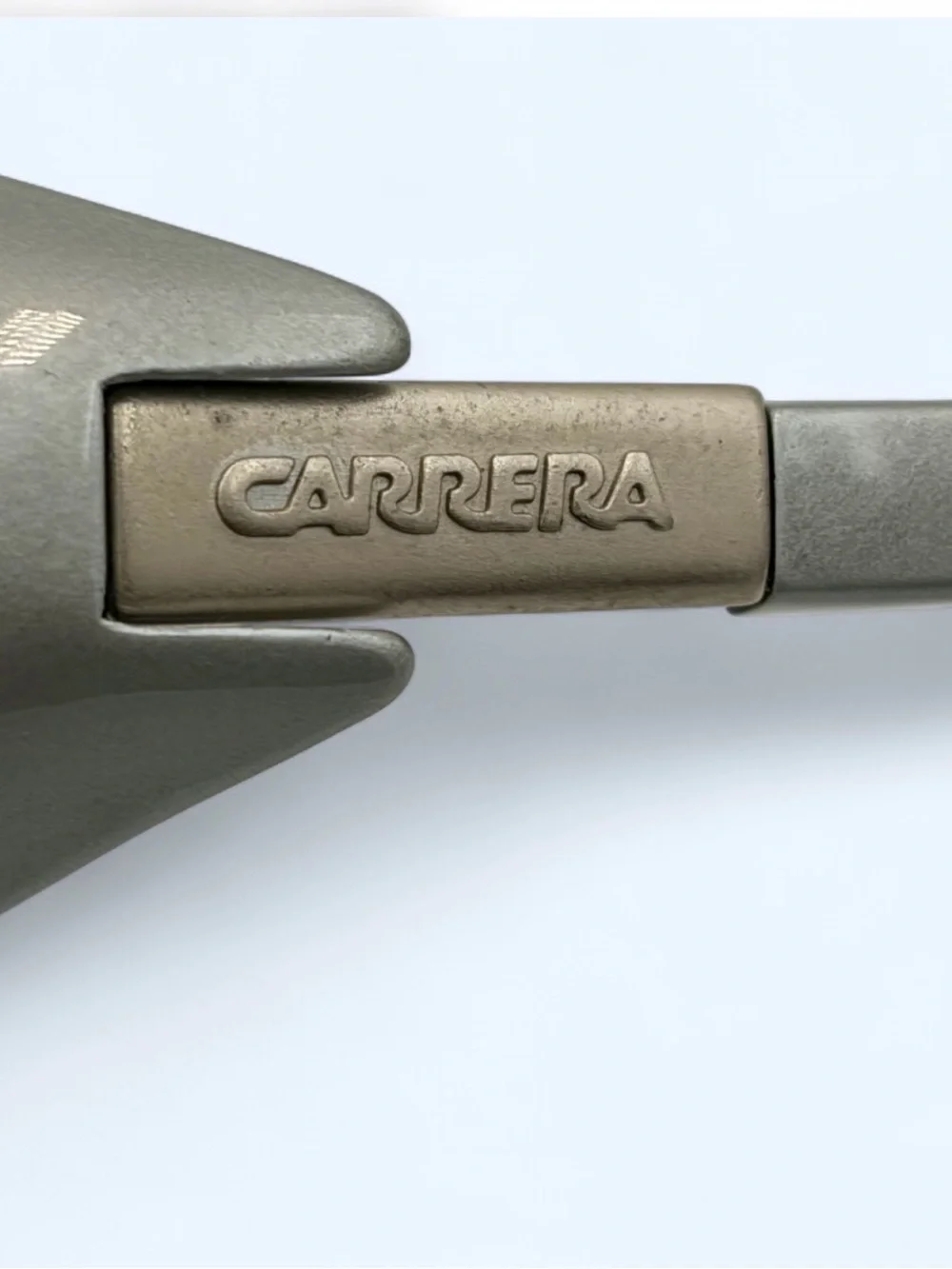 Vintage Carrera 4828 Oval Sunglasses Silver Blue Y2K Cyber Futuristic NOS Unused